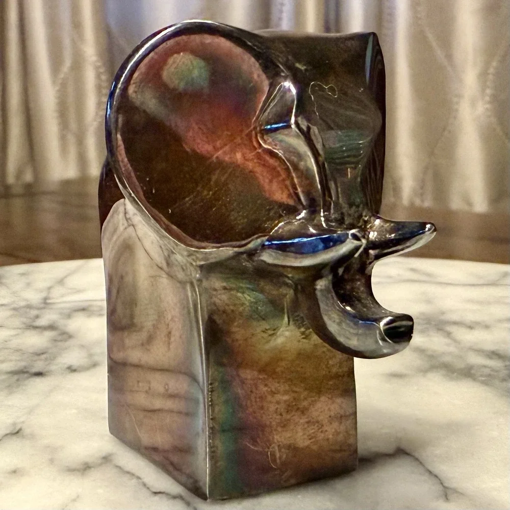3pc VTG 80s Dansk Gunnar Cyren Silver Zoo Paperweight Elephant Giraffe Antelope